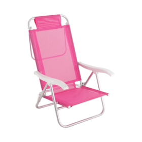 Cadeira Reclinável Sunny Alumínio 6 Posições Rosa 063010 Belfix