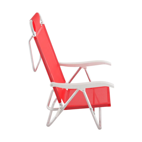 Cadeira Reclinável Sunny Alumínio 6 Posições Vermelha 063004 Belfix-a18820c3-1ba4-4830-a3a3-14e327a25499