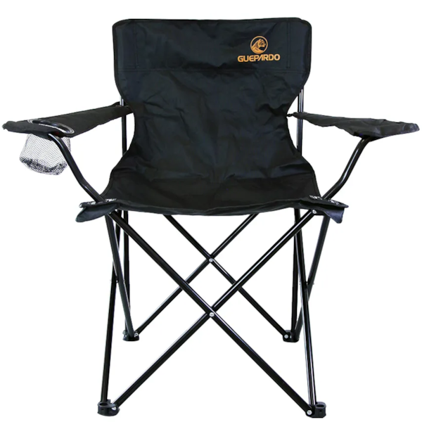 Cadeira Relax Dobrável Guepardo 90kg em Aço E Poliéster Preto Camping 046510 Nautika-62e8f088-1ce0-4401-a155-13c9ce269c2c