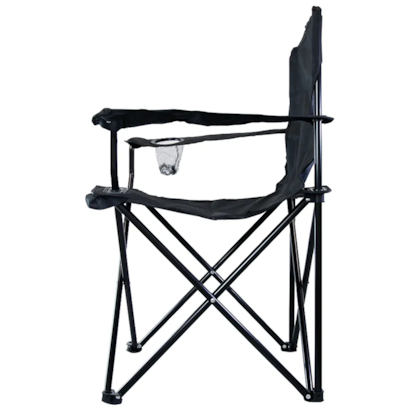 Cadeira Relax Dobrável Guepardo 90kg em Aço E Poliéster Preto Camping 046510 Nautika-c9042aab-04d0-478b-b2ae-0abb993353dd