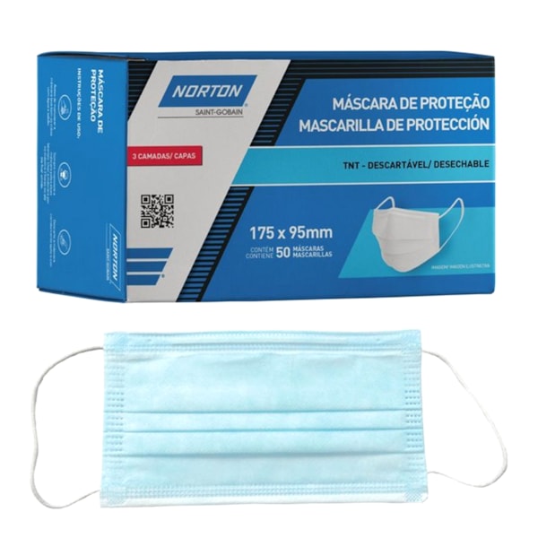 Caixa com 50 Máscara Descartáveis TNT 3 Camadas 175 X 95 mm Norton-6ae5512d-12b9-4656-b8b8-b6a43537e11d
