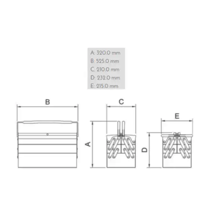 Caixa de Ferramentas Sanfonada 5 Gavetas Aço Laranja/Preto 44952/000 Tramontina-Pro-6ef23f67-537e-4d6b-9b4e-740648b34f90