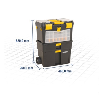 Caixa Plástica Para Ferramentas Com Rodas e Alça CRV 0100 Vonder-dea98602-95e1-4dfb-9746-8b61b7e96c9e