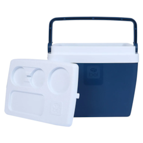 Caixa Térmica 12L Azul Com Base para Copos 71302 BelFix