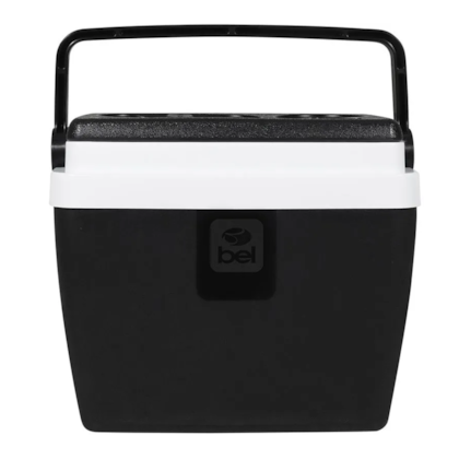 Caixa Térmica Cooler 12L em PP C/Base para Copos Preta/Branca 071355 Bel Fix-57976019-c3d5-44d3-ad62-91c54215f2f1