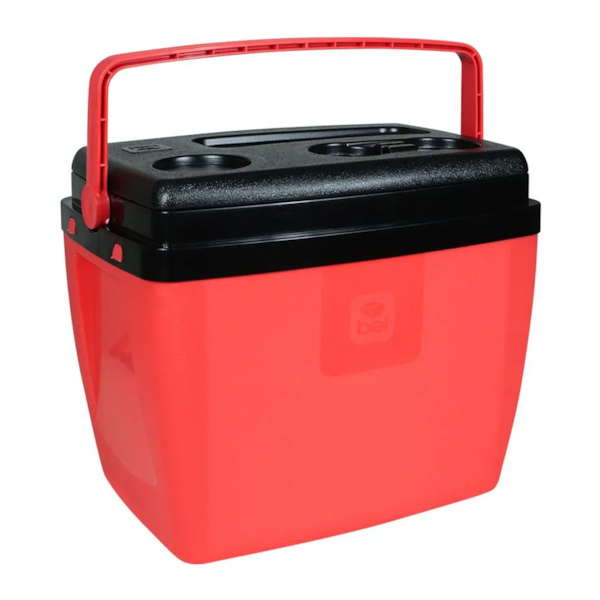 Caixa Térmica Cooler 19L Vermelho/Preto Com Base para Copos 071956 Bel Fix-b9f1a527-fdd1-4e5a-99d8-af8be022d450