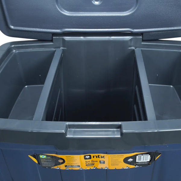 Caixa Térmica Ice Box Cross 54L em Polipropileno Com Rodinhas Azul e Cinza 560455-CZAZ Nautika-47404188-f946-4e4e-b004-3ea77622f0f5