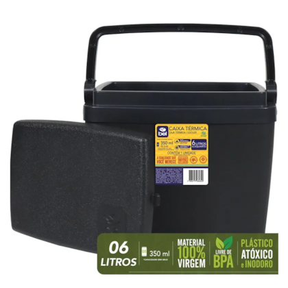 Caixa Térmica Mini Cooler 6L Preta 070607 Bel fix-50a36da7-d19a-450e-9db8-807dd0da696a