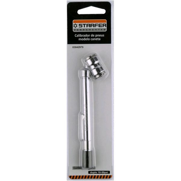 Calibrador de Pneu 10/50 PSI c/ Bico Duplo Starfer-6b290199-e89e-4ce8-9265-eabe183e24ee