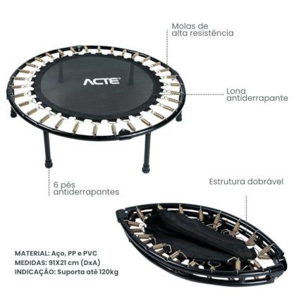 Cama Elástica Jump 32 Molas Trampolim Profissional Dobrável E39 Acte Sports-248cffc5-8818-4810-b39c-2fde7347c9f3