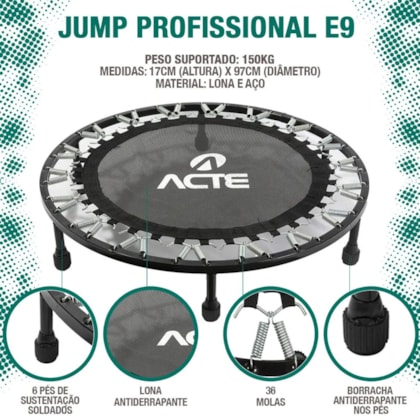 Cama Elástica Jump 36 Molas Trampolim Profissional E9 Acte Sports-85713f9e-84a2-4ad7-8f63-a1f3ae6abaa4