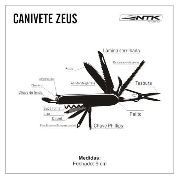Canivete Multifunção Zeus com 15 funções 320550 Nautika -ea81c812-59a5-4b38-8513-27012203decb