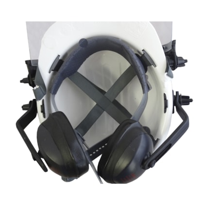 Capacete Branco Acoplado Com Protetor Facial E Abafador Ledan-54257fe8-77ba-435f-83e0-b74c2199a3ae