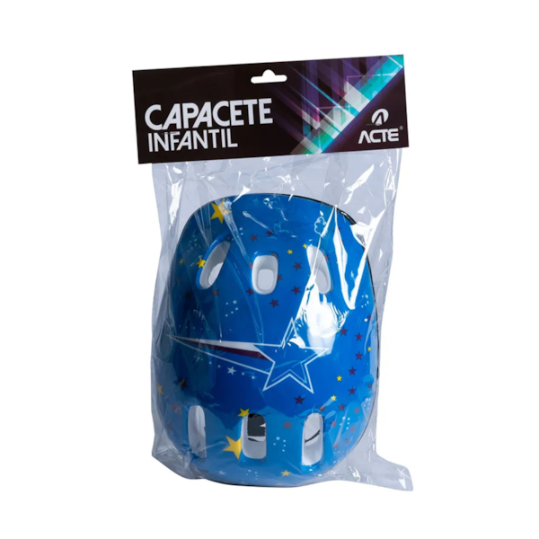 Capacete De Ciclismo Infantil Azul A60-AZ Acte Sport -7221bcc7-bdd6-428c-9269-38b647a364f4
