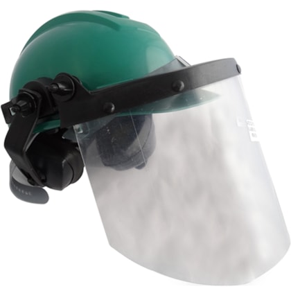 Capacete Verde Acoplado Com Protetor Facial E Abafador Ledan-3b209422-3b4d-442d-8304-bcc226a88a85