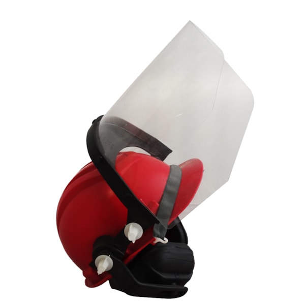 Capacete Vermelho Acoplado Com Protetor Facial E Abafador Ledan-4ee09554-eb1d-404a-866d-f24bfb13cb59