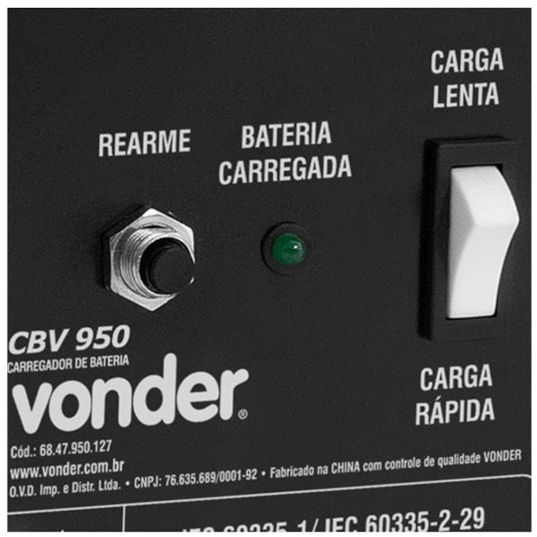 Carregador de Bateria e Rápido Lento 12v CBV 950 Vonder-bff685f9-d5a6-4a95-a27c-c4c88adcde44