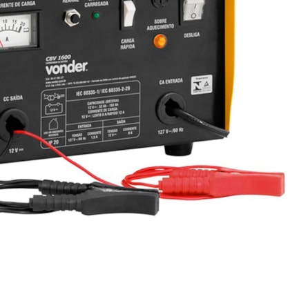 Carregador de Bateria Rápido e Lento 12v CBV 1600 Vonder