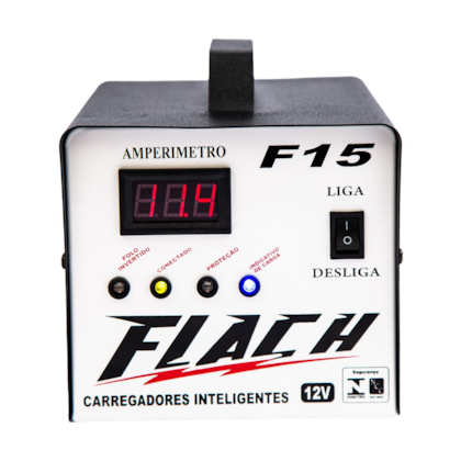Carregador Inteligente 15A com Auxiliar de Bateria na Partida 15A 12V F15 Flach-b01bb528-b428-42fd-8742-fe92f8f33c71