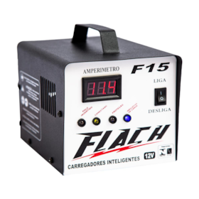 Carregador Inteligente 15A com Auxiliar de Bateria na Partida 15A 12V F15 Flach