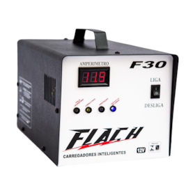 Carregador Inteligente 30A com Auxiliar de Bateria na Partida 30A 12V F30 Flach