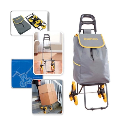 Carrinho de Carga 3 Rodas Climbing Cart 40KG Sobe Escadas GT082 Globalmix-3eccf134-025b-46bc-a8ef-d5a4f2688a69