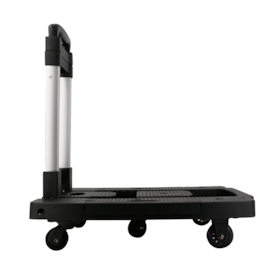Carrinho de Carga Plataforma ABS Dobrável 100Kg  - 5 Rodas 360° Globalmix GT084