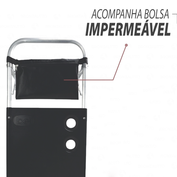Carrinho De Mesa P/ Praia em Alum. Cor Preto Com Avanço e Bolsa de Utensílios 70449907 Bel-7dd44eb6-a7e8-44a2-8f17-39d69db13224