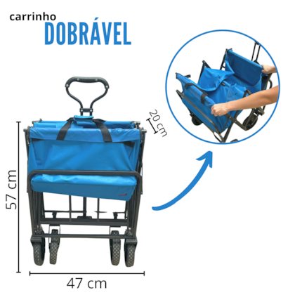 Carrinho de Transporte Articulado Camping Azul IWCDCAAZ Importway-629c153e-653a-4754-8961-a3794dd2ba25
