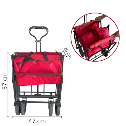 Carrinho de Transporte Dobravel Camping Vermelho IWCDCAVM Importway-78dc4354-66ef-42f7-9d1d-92d7e37930ff