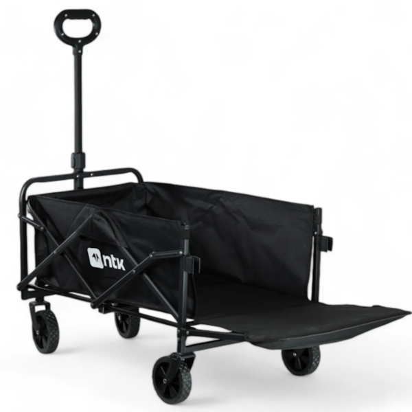  Carrinho de Transporte P Dobrável Camping 80Kg Em Aço e Poliéster Preto 303202 Nautika-1a685652-862d-48ff-b1ed-9042454e02e9
