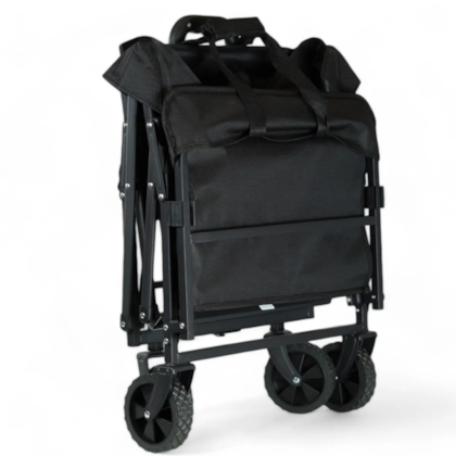 Carrinho de Transporte P Dobrável Camping 80Kg Em Aço e Poliéster Preto 303202 Nautika-bc9f32c9-b96a-4f5f-a421-61d87ea855d6