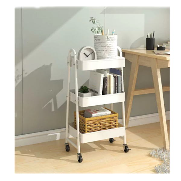 Carrinho Organizador Metal Branca 3 andares GH209 Globalmix-af619a10-d811-4790-aa61-45e0247ba355