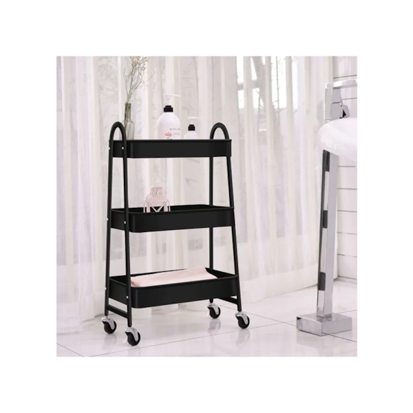 Carrinho Organizador Metal Preta 3 andares GH210 Globalmix-d002ce3e-8f88-4f5e-8c65-6a585251a6e6