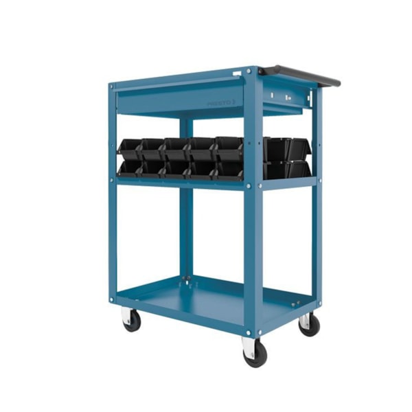 Carrinho para Ferramentas Aberto com Gaveta e Caixa Plástica - Presto-684b0189-1d4c-4e13-841c-f3345d8c2803