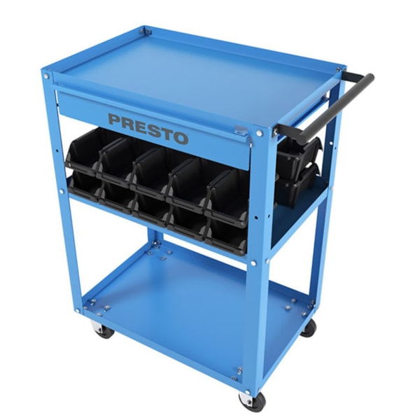 Carrinho para Ferramentas Aberto com Gaveta e Caixa Plástica - Presto-dd3ce667-808f-44da-b219-5e8126a01563