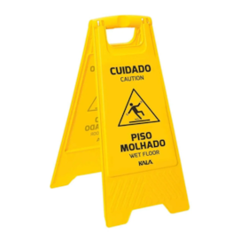 Cavalete de Sinalização Cuidado Piso Molhado 882119 Kala