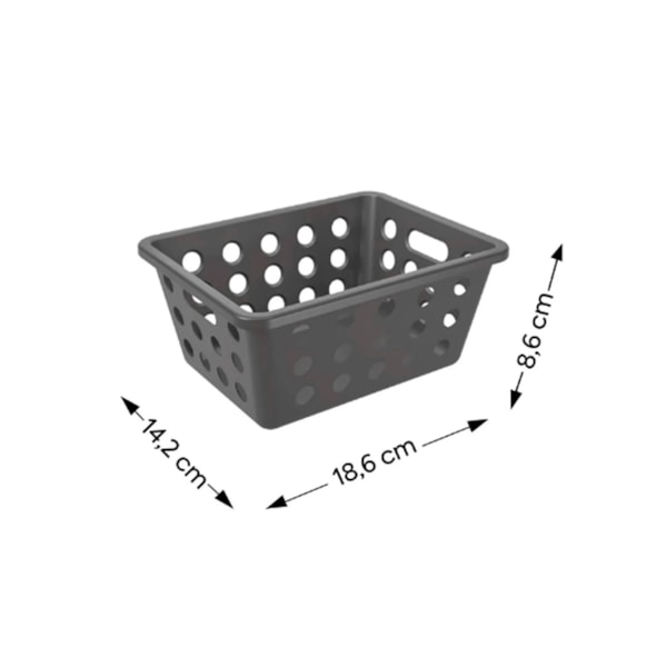 Cesta one pequena 1,5L cinza chumbo 10808/0536 Coza-058939d6-8f11-4d4e-9179-0078a901256a