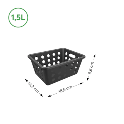 Cesta Organizadora One 1,5l Preta 10808/0008 Coza-b36fd9b0-0abe-4a8f-b317-e2e22debf648