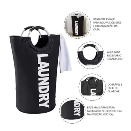 Cesto Lavanderia Preto Alça – 7439 Mimo Style-6c7f541d-5b0a-4cb8-9cdc-c76b18281b60