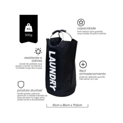 Cesto Lavanderia Preto Alça – 7439 Mimo Style-fd0e3b95-ce2e-4b6c-917d-f8f87cb101bd