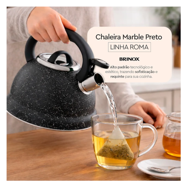 Chaleira Com Apito Linha Roma Preto Marble 2,7L 4875514 Brinox-10bbe5ad-c6f7-46d9-bd55-1b9a47143389