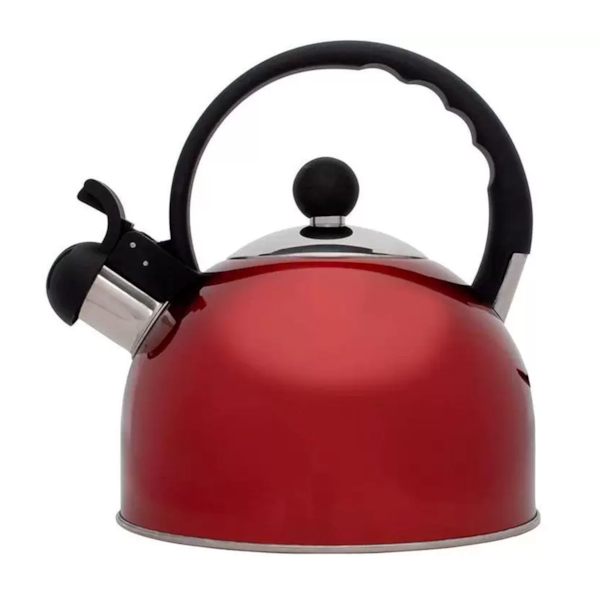 Chaleira de Indução Vermelha em Inox com Apito 2L CHLR-018 Hauskraft-dfe5418e-cca8-4e37-a940-b86fdfdc88f3