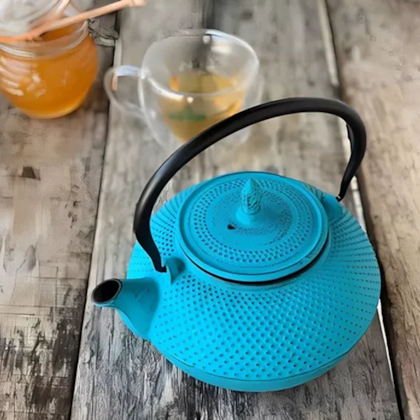 Chaleira Esmaltada Em Ferro Fundido Indução N°18 Azul 1,5L 8182 MTA-51dd2e2a-bb17-4ec4-81dc-f5bfe0b78333