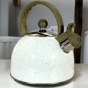 Chaleira Inox Cerâmica Com Apito 2,0L Indução Mármol 9449 Mimo Style