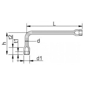 Chave Biela L 17mm Gedore
