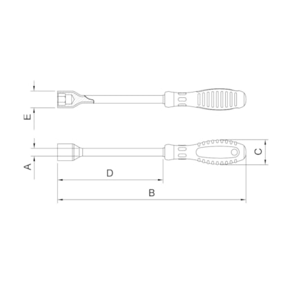 Chave Canhão 5mm Isolada VDE Ref.44317/005 Tramontina