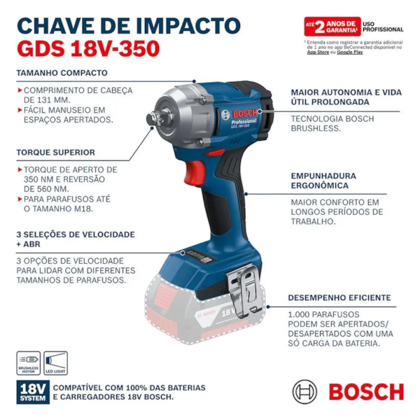 Chave de impacto sem bateria 350Nm 2300rpm GDS 18V-350 Bosch-5bf43052-95e4-4d82-9406-65cd11d009eb