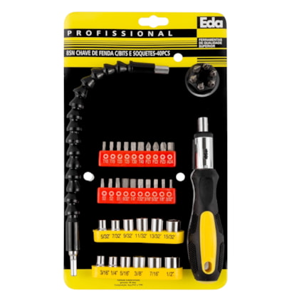 Chave Intercambial Com Cabo Flexível 40 Pontas Ref. 8SN EDA-4df10d22-8b32-4e8c-9341-4d13bae40c8e