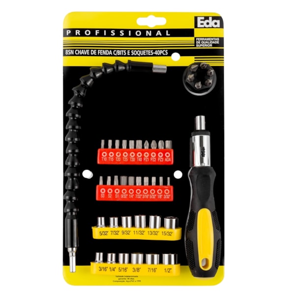 Chave Intercambial Com Cabo Flexível 40 Pontas Ref. 8SN EDA-8138ad3f-d90d-43c7-a694-4d562a935e22